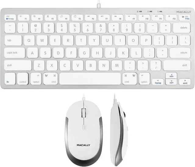 Main image of Macally USB C Mini Keyboard and a USB C Wired Mouse, Excellent Accessories for New MacBook Products