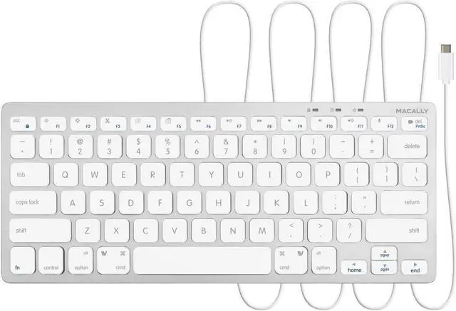 Alt view image 2 of 5 - Macally USB C Mini Keyboard and a USB C Wired Mouse, Excellent Accessories for New MacBook Products