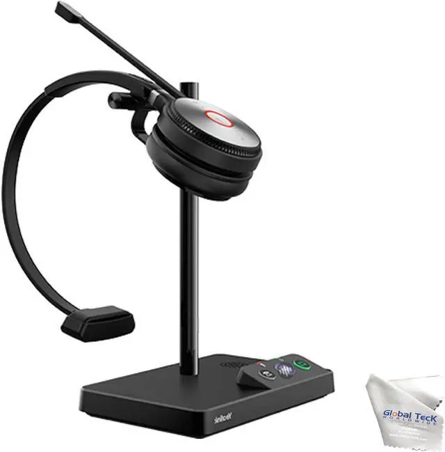 Main image of Yealink WH62 Wireless Headphones with Mic, Connects Deskphone and Laptop, Easy to Use Work from Home Office Apps Compatibility - Teams, Zoom, RingCentral, 8x8, Vonage, Microfiber Included