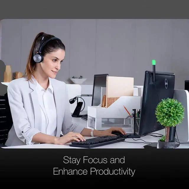 Alt view image 4 of 5 - Yealink WH62 Wireless Headphones with Mic, Connects Deskphone and Laptop, Easy to Use Work from Home Office Apps Compatibility - Teams, Zoom, RingCentral, 8x8, Vonage, Microfiber Included