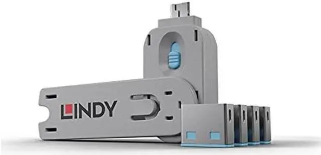 Alt view image 2 of 5 - Lindy USB Port Blocker - Pack of 4, Blue (40452)