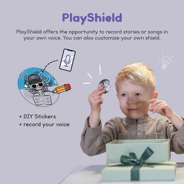 Alt view image 5 of 5 - STORYPHONES Kids Bluetooth Foldable Headphones: Use Wired or Wireless for Travel, Education, and Screen-Free Entertainment | Intro Bundle with ZenDisk and PlayShield (White)