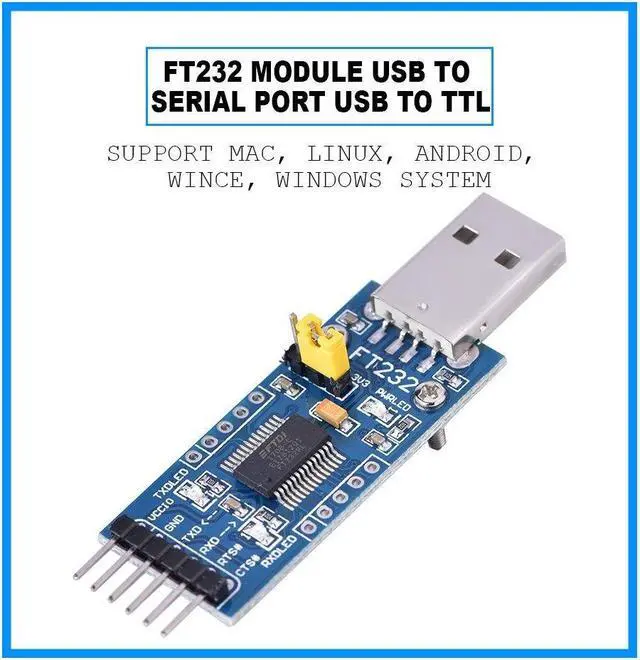 Alt view image 2 of 5 - Yosoo FT232 USB UART Board (Type A) USB to Serial TTL FT232RL Converter Module