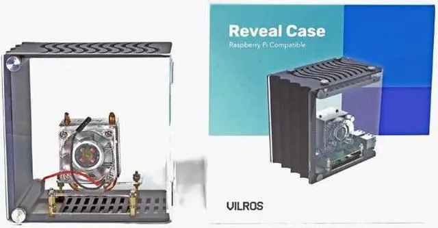 Alt view image 5 of 5 - Vilros Raspberry Pi Reveal -A Raspberry Pi Compatible Desktop Tower Style Case with Built in Cooling