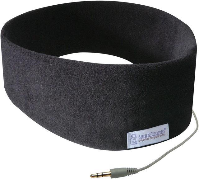 Main image of SleepPhones AcousticSheep Classic | Corded Headphones for Sleep, Travel, and More | The Original and Most Comfortable Headphones for Sleeping | Midnight Black - Fleece Fabric (Size S)