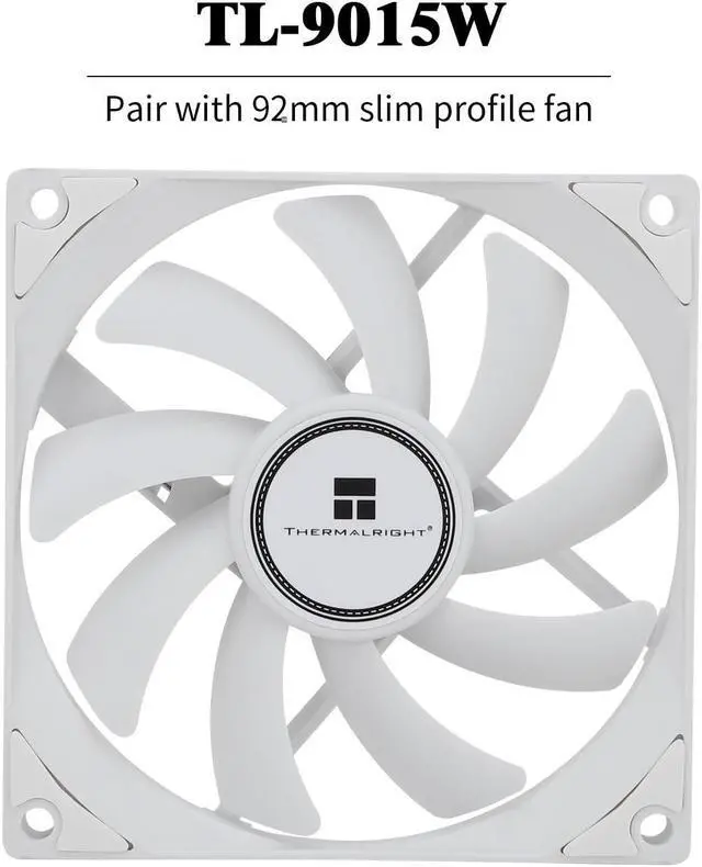 Alt view image 5 of 5 - Thermalright AXP90-X47 White Low Profile CPU Cooler, with 92mm TL-9015W Slim PWM Fan, ITX CPU Cooler, AGHP Technology, 47mm Height,for AMD AM4 AM5/Intel 1150/1151/1155/1851/1200(AXP90 X47 White)