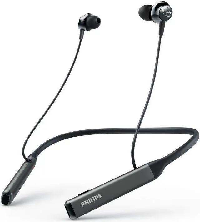 Main image of Philips Wireless Neckband Headphones PN505 with Active Noise Canceling, Voice Assistance, Up to 14hours Play time, Hi-Res Audio (TAPN505BK), Black