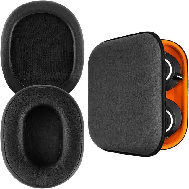Main image of Geekria Replacement Earpads and Headphone Case for Audio Technica ATH-M50X ATH-M50XBT ATH-M50 Headphones, Headset Ear Cushion Repair Parts