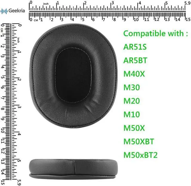 Alt view image 2 of 5 - Geekria Replacement Earpads and Headphone Case for Audio Technica ATH-M50X ATH-M50XBT ATH-M50 Headphones, Headset Ear Cushion Repair Parts