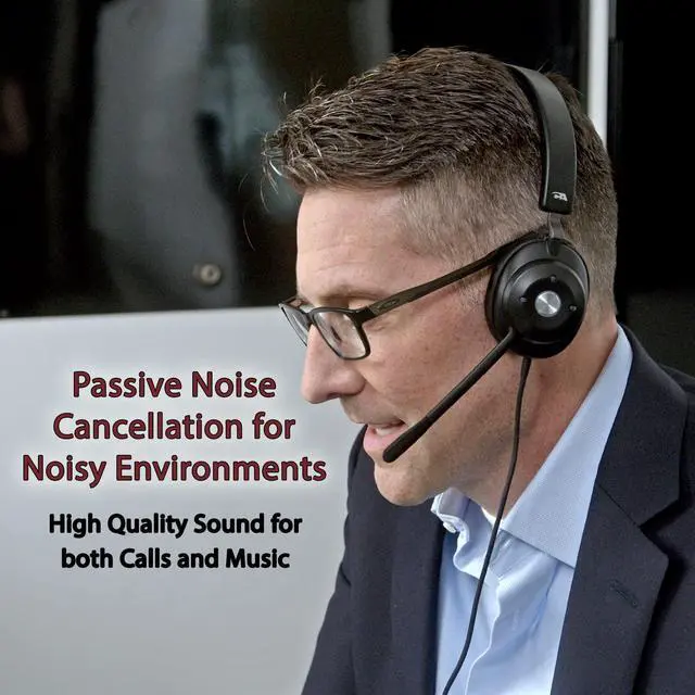 Alt view image 3 of 5 - Cyber Acoustics CA Essential USB Headset (HS-2000) - Professional Headset for Calls & Music, All-Day Comfort, Integrated Ear Cup Controls, Optimized for UC Platforms