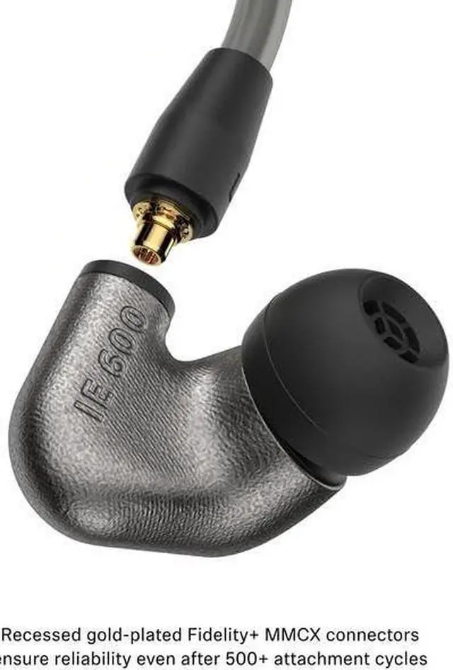 Alt view image 4 of 5 - Sennheiser IE 600 in-Ear Audiophile Headphones - TrueResponse Transducers for exquisitely Neutral Sound, Detachable Cable with Flexible Ear Hooks, Includes Balanced Cable, 2-Year Warranty