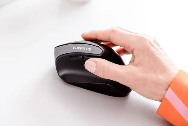 Alt view image 4 of 5 - CHERRY MW4500 Wireless Vertical Ergonomic Optical Mouse, up to 1200 DPI, 6 Buttons and Scroll Wheel For Laptop, PC, Desktop or Mac. Right Handed.