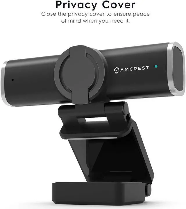 Alt view image 3 of 5 - Amcrest 1080P Webcam with Microphone for Desktop, Web Cam Computer Camera, Streaming HD USB Web Camera for Laptop & PC with Privacy Cover, Wide Angle Lens, Superior Low Light (AWC195-B)