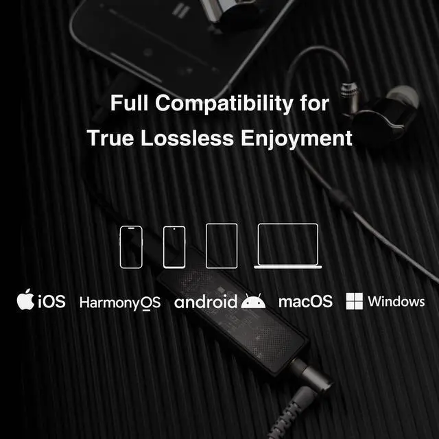 Alt view image 3 of 5 - Questyle M12i HiFi Headphone Amplifier [MFi Certified] Portable USB DAC Lossless Mini Audio Amps Supports PCM 768kHz/DSD512 with 3.5mm Outputs High Resolution for Smartphones/PC/Laptops
