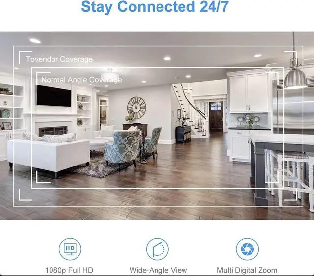 Alt view image 2 of 5 - POLICE WiFi Security Camera Hd 1080P Compact Indoor Plug-in Smart Security Camera System, Night Vision, Motion Detection, Two-Way Audio Home Camera with App