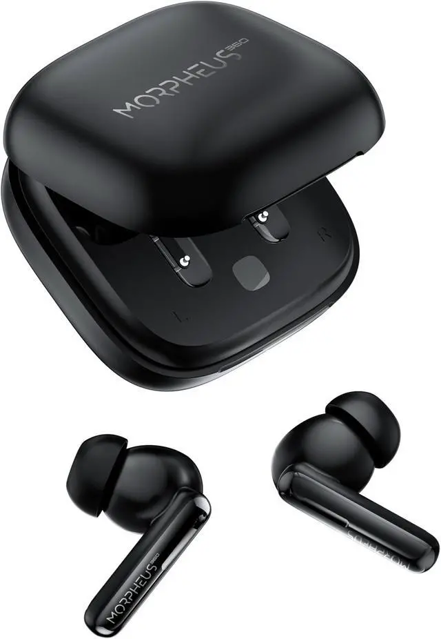 Alt view image 3 of 5 - Morpheus 360 Nemesis ANC Wireless Noise Canceling Headphones TW2750B, Bluetooth in Ear Earphones, Magnetic Charging Case, 30H Playtime, Pure Black