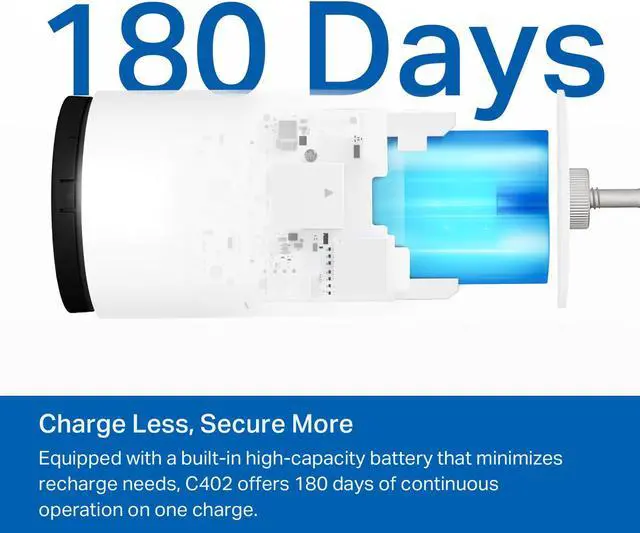 Alt view image 4 of 5 - TP-Link  Wireless Outdoor Security Camera, 1080P, Up to 180 Days of Battery Life, Free Person Detection, SD/Cloud Storage, Spotlight Color Night Vision, No Hub Needed, Works w/Alexa, Tapo C402