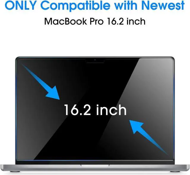 Alt view image 2 of 5 - amFilm MacBook Pro 16.2 inch M4 Pro/M4 MAX/M3 Pro/M3 Max/M2 Pro/M2 Max/M1 Pro/M1 Max Chip Tempered Glass Screen Protector 2021-2024 Release, [9H Hardness][ Anti-Scratch][ Anti-fingerprint],1 Pack