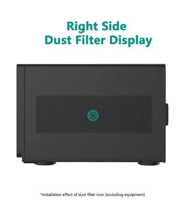 Alt view image 3 of 5 - ADJNPCY Dust Filter for Synology NAS DX517 DX513 Dustproof PVC Cover - Black