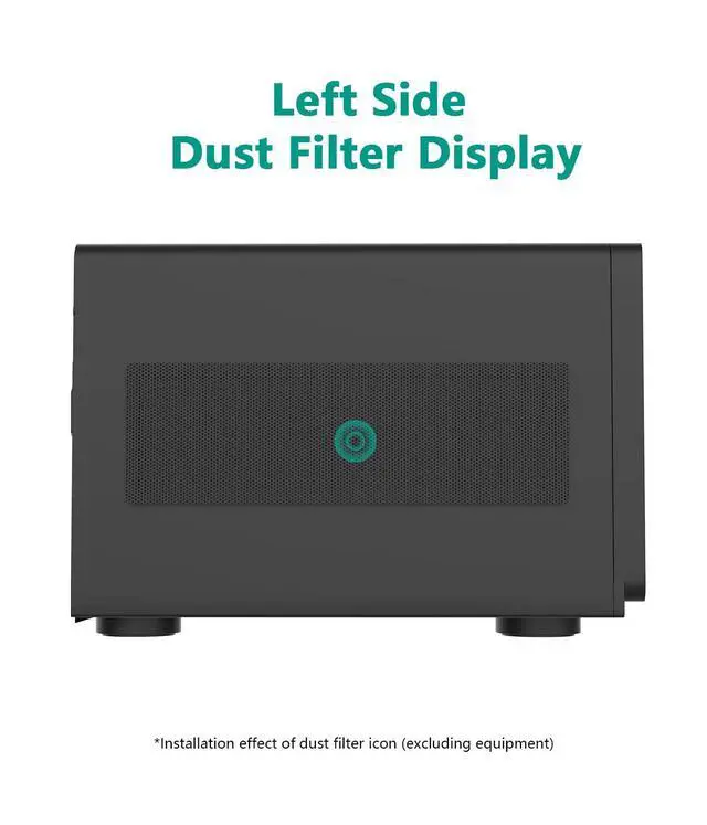 Alt view image 4 of 5 - ADJNPCY Dust Filter for Synology NAS DX517 DX513 Dustproof PVC Cover - Black