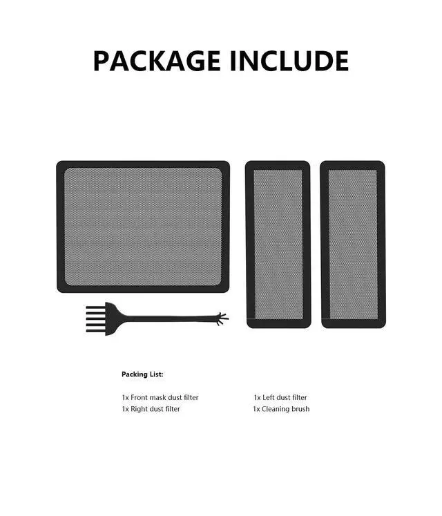 Alt view image 5 of 5 - ADJNPCY Dust Filter for Synology NAS DX517 DX513 Dustproof PVC Cover - Black