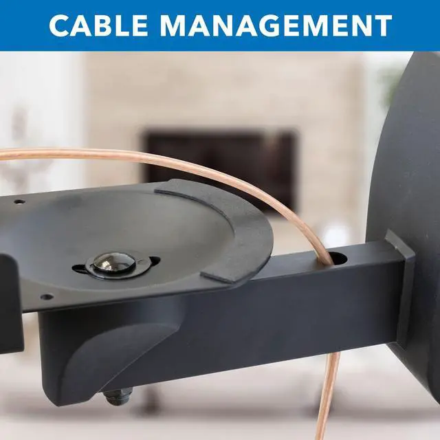 Alt view image 4 of 5 - Mount-It! Bookshelf Speaker Wall Mount, Pair of Universal Side Clamping Speaker Shelf Wall Mounting Brackets for Large or Small Speakers, 2 Full Motion Mounts, 55 Lbs Capacity, Black (MI-SB37)