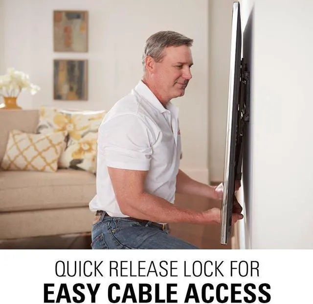 Alt view image 3 of 5 - SANUS TV Wall Mount - Universal Low Profile Fixed TV Mount Bracket with Surge Protector