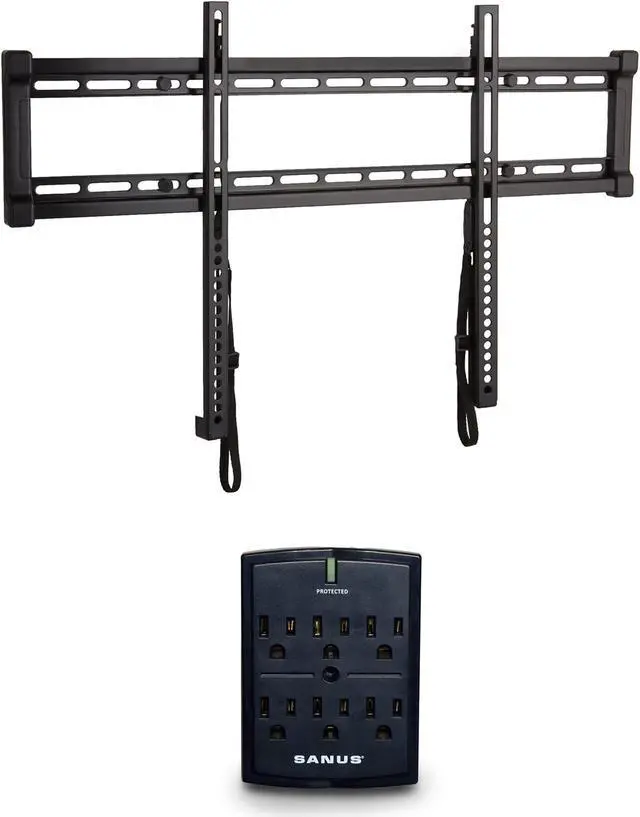 Main image of SANUS TV Wall Mount - Universal Low Profile Fixed TV Mount Bracket with Surge Protector