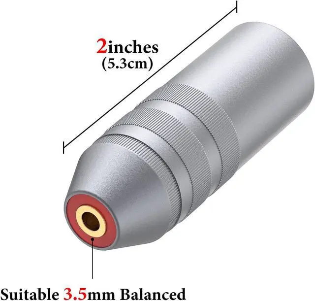 Alt view image 3 of 5 - Geekria XLR 4Pin to 3.5mm Balanced Audio Adapter, Aluminum Alloy & Pure Copper, Sound Transmission, Compatible with Sony, Shure, ATH Devices, for Audio Enthusiasts