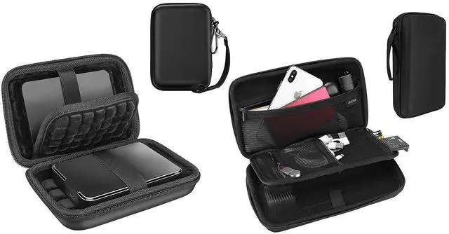 Main image of ProCase Hard Drive Case 2.5 Inch Bundle with ProCase Hard Travel Tech Organizer Case Bag