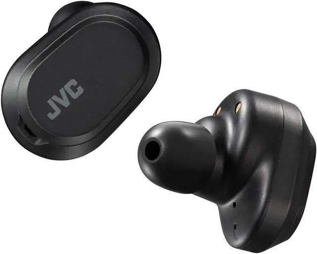 Alt view image 2 of 5 - JVC HAA50TB Truly Wireless Earbuds Noise Cancelling Earbuds with Memory Foam Earpieces, 32H Battery Life with Charging Case, Touch & Talk, Bluetooth 5.0, Touch Sensor Control, Waterproof IPX4, Black