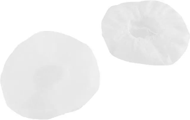 Alt view image 3 of 5 - Geekria 100 Pairs Disposable Headphones Ear Cover for Small Call Center Headset Earcup, Stretchable Sanitary Ear Pads Cover, Hygienic Ear Cushion Protector (XS/White)