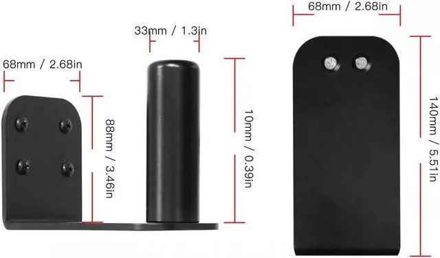 Alt view image 2 of 5 - Wall Mount for S1 Pro, S1 Pro Plus, Portable Bluetooth Speaker Metal Wall Mounting Bracket Kit, Easy Installation