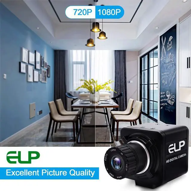 Alt view image 2 of 5 - ELP USB Camera Manual Zoom 4mm Lens Prototype Camera 2Megapixel 1080p Webcam Cmos OV2710 Webcamera High fps 100fps Web Cam Security Surveillance Dog Pet Baby Video Monitoring USB Cameras for Most OS