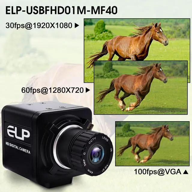 Alt view image 3 of 5 - ELP USB Camera Manual Zoom 4mm Lens Prototype Camera 2Megapixel 1080p Webcam Cmos OV2710 Webcamera High fps 100fps Web Cam Security Surveillance Dog Pet Baby Video Monitoring USB Cameras for Most OS