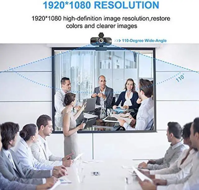Alt view image 4 of 5 - Webcam with Microphone for Desktop, 1080P HD USB Computer Cameras with Privacy Cover&Webcam Tripod, Streaming Webcam with Flexible Rotatable Wide Angle Webcam for PC Zoom Video/Gaming/Laptop/Skype
