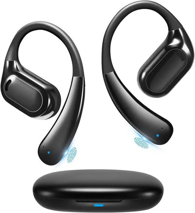 Main image of ASIILOVI Open-Ear Headphones VG333, Invisible Ultra-Thin Silicone Ear Hook, Snug Fit & Powerful Bass, 70HRS Playtime, Bluetooth 5.3 Conduction Headphones Touch Control Wireless Earbuds