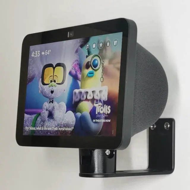 Alt view image 3 of 5 - Wall Mount Stand Made for All-New Echo Show 8 (3rd Gen, 2023 Release) | Echo Show 8 (2nd Gen, 2021 Release) | Echo Show 8, Tilt + Swivel Stand Black