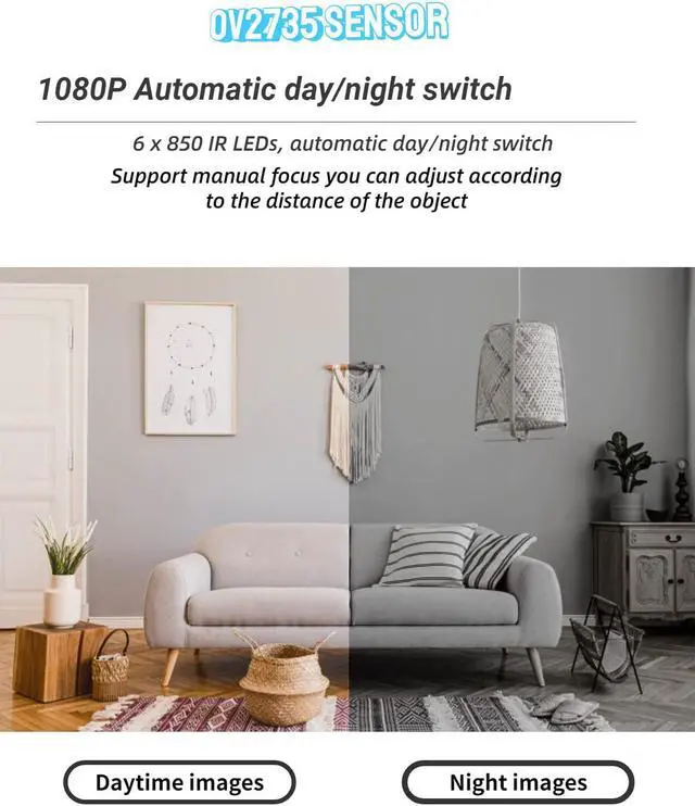 Alt view image 4 of 5 - BUBCOS Night Vision 2mp IR-Cut Camera Module, 1080p Full Hd USB Camera for Computer, Auto Switch Day and Night Widy Dynamic Hd Webcam Board with Windows, Linux, Android and Mac Os