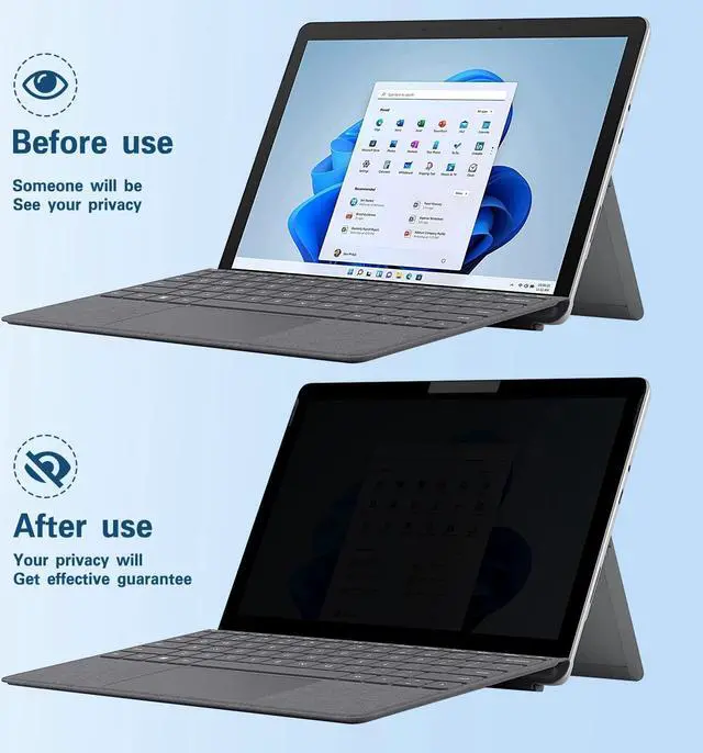 Alt view image 3 of 5 - Privacy Screen Protector Compatible for Microsoft Surface Pro X,Surface Pro 8,Surface Pro 9,Surface Pro 10(Released in 2024) Fully Removable,Easy to Install,Reusable,No Bubbles Screen Protector