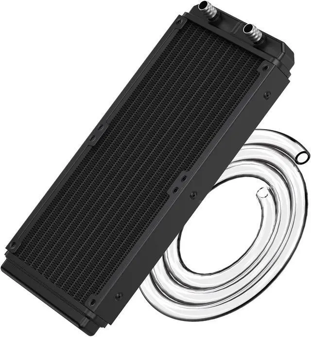 Main image of Clyxgs Water Cooling Radiator, 12 Pipe Aluminum Heat Exchanger Radiator with Tube for PC CPU Computer Water Cool System DC12V 240mm