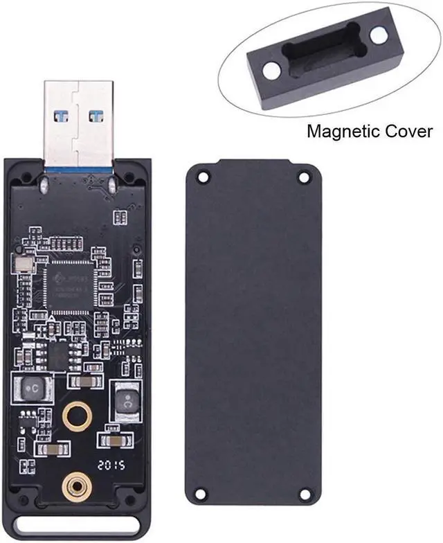 Alt view image 2 of 5 - chenyang CY M.2 NVME SSD Enclosure Adapter USB 3.1 Gen2 10Gbp to NVME PCI-E M-Key Solid State Drive External Enclosure for 2242mm 2230mm NVMe M-Key M.2 SSD