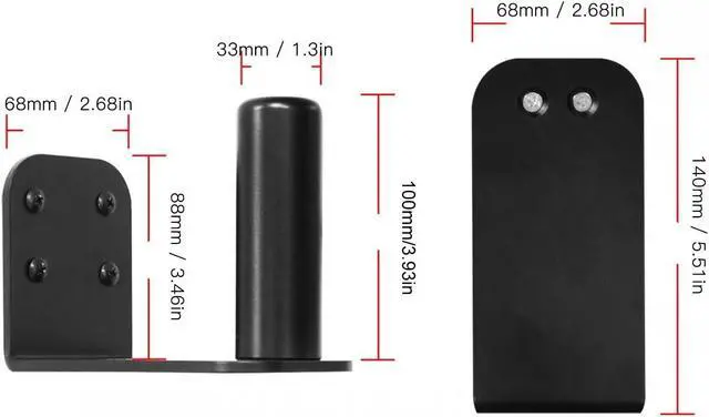 Alt view image 5 of 5 - Cuifati Speaker Wall Mount/Bracket for S1 PRO, S1 PRO+, Heavy Duty Metal Wall Stand Bookshelf Speaker Wall Mount Supports up to 80 lbs