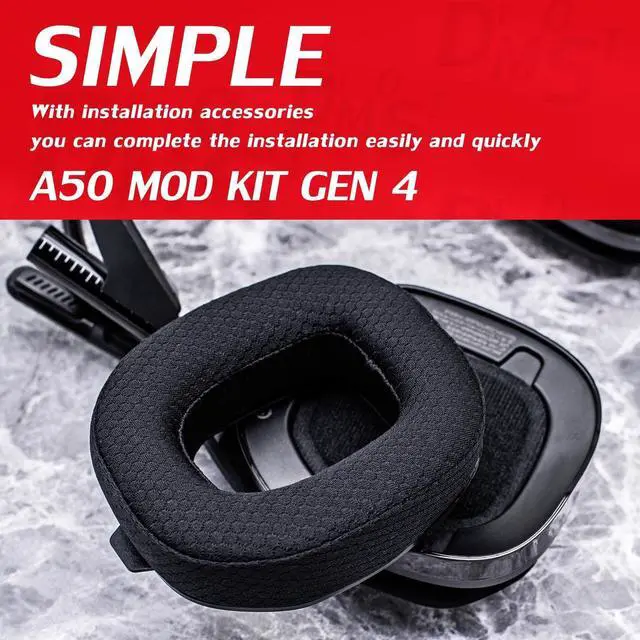Alt view image 5 of 5 - A50 GEN 4 MOD KIT Breathable Mesh Ear Pads for Astro A50 GEN 4 Headset I with Headband by DIMOST - NOT FIT GEN 3