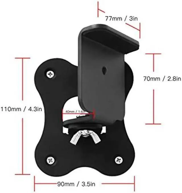 Alt view image 4 of 5 - Diyeeni Speaker Wall Mount for HW Q930B, Q930C, Q990B, Q990C, SX Q990B, Adjustable, Metal, Wall Mount, Black