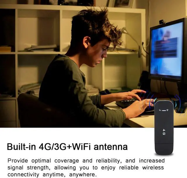 Alt view image 3 of 5 - Router, 4G LTE Dongle USB Network Adapter Portable Pocket Travel Hotspot, USB Modem for Sharing(with Function)