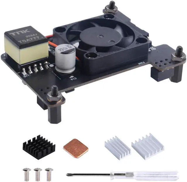 Main image of GeeekPi Isolated PoE HAT for Raspberry Pi 4, Support IEEE 802.3af or 802.3at PoE Standard,with Cooling Fan 30x30x7mm for Raspberry Pi 4 Model B / 3B+ 3B Plus