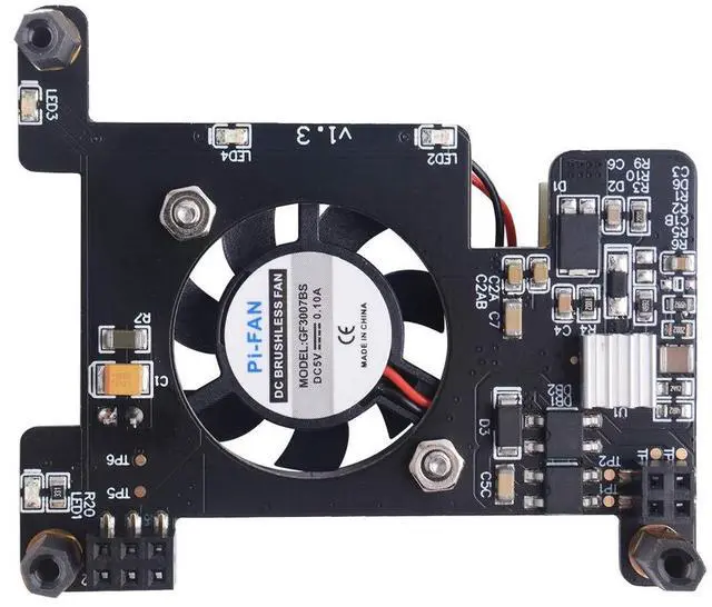 Alt view image 3 of 5 - GeeekPi Isolated PoE HAT for Raspberry Pi 4, Support IEEE 802.3af or 802.3at PoE Standard,with Cooling Fan 30x30x7mm for Raspberry Pi 4 Model B / 3B+ 3B Plus