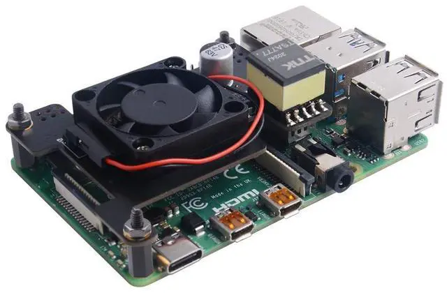 Alt view image 5 of 5 - GeeekPi Isolated PoE HAT for Raspberry Pi 4, Support IEEE 802.3af or 802.3at PoE Standard,with Cooling Fan 30x30x7mm for Raspberry Pi 4 Model B / 3B+ 3B Plus
