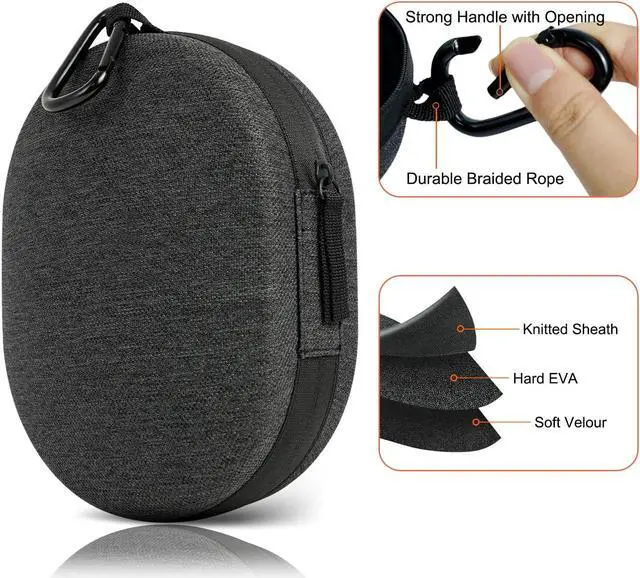 Alt view image 2 of 5 - Hard Carrying Case with Earpad Replacement for Beats Studio 2 & 3 Over-Ear Headphones